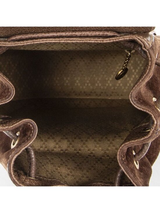 Gucci Mini Bamboo Backpack Brown Suede Leather main image 8